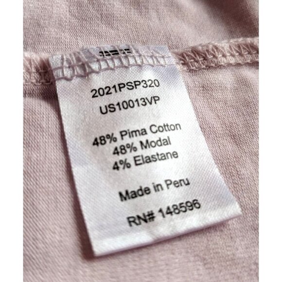 UNIVERSAL STANDARD Petite V Rex in Pale Pink Pima Cotton V-Neck 2XSP (sz 6-8) - Picture 4 of 7
